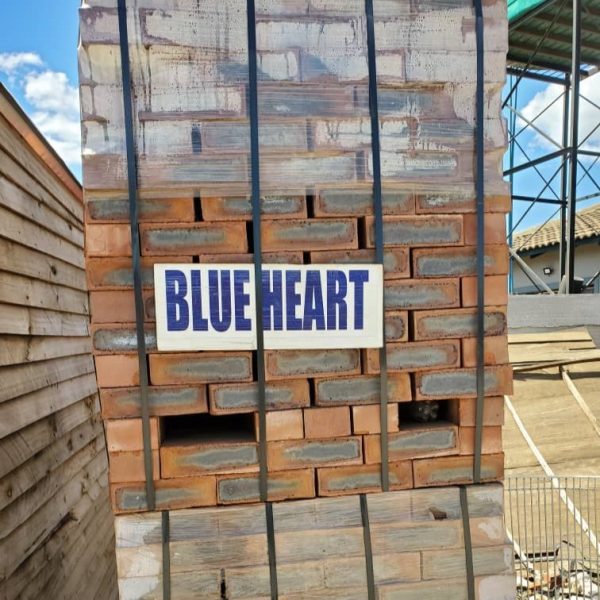 Blue Heart Face Brick